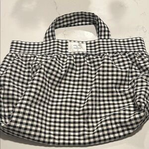 Black and White Checkered Women's Bag